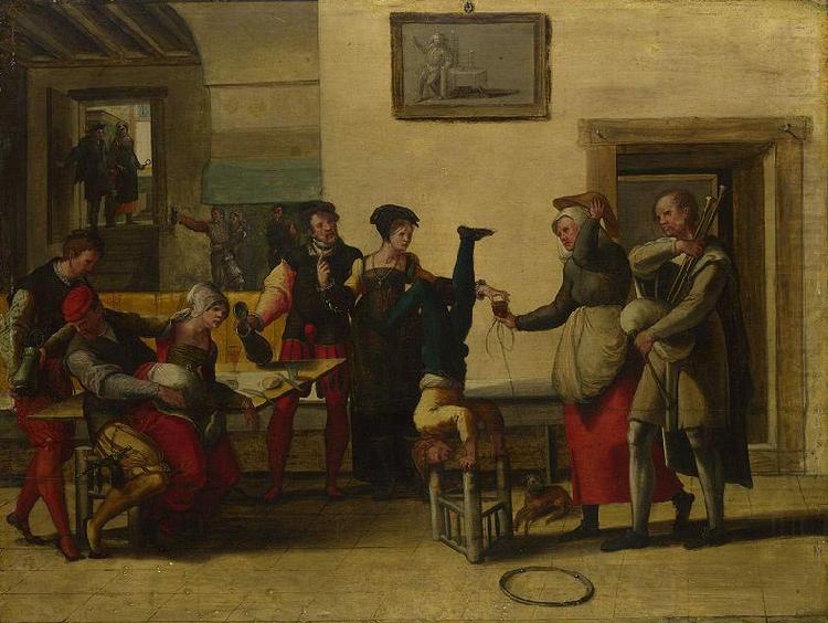 The Brunswick Monogrammist Itinerant Entertainers in a Brothel china oil painting image